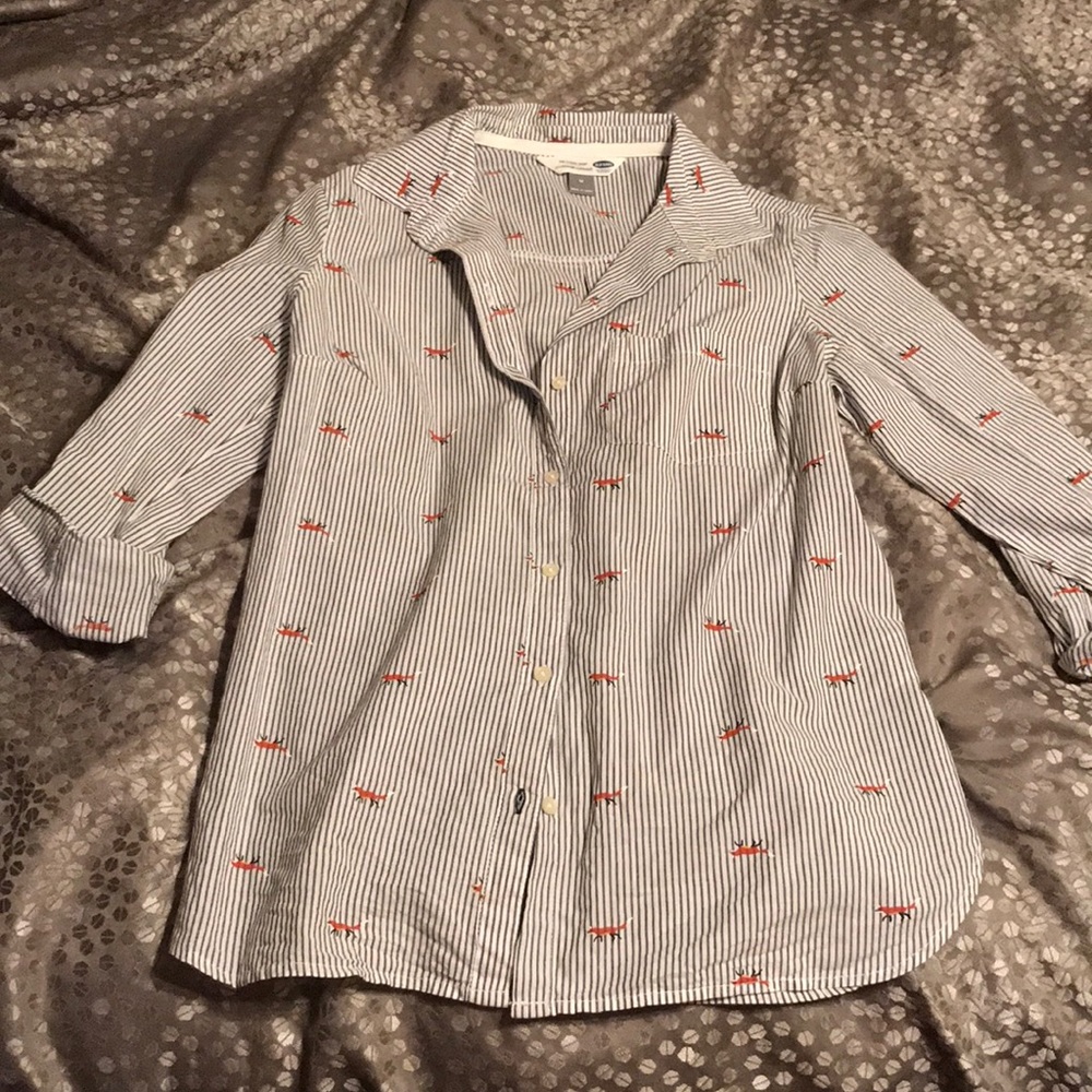 Old Navy Fox Button Up Shirt